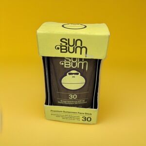 New Sun Bum SPF 30 Premium Sunscreen Face Stick Water Resistant Up To 80 Minutes